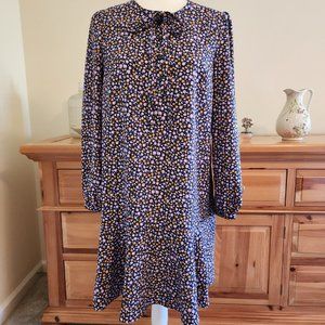 Draper James Purple Ditsy Floral Print Shift Dress